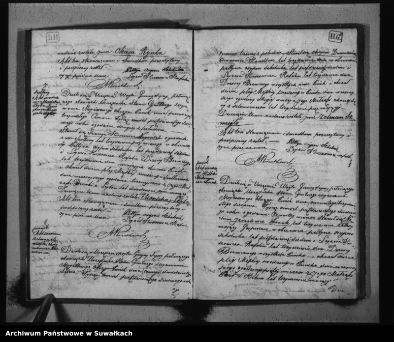 image.from.unit.number "Duplikat Urodzonych, umarłych i zaślubionych Żydów Okręgu Puńsk z rok 1857."