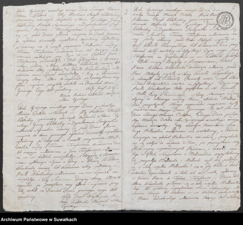 image.from.unit.number "Akta Małżeństwa Gminy Kaletnickiey z Roku 1808"