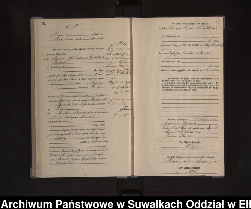 image.from.unit.number "Heiraths-Neben-Register des Königlichen Preussischen Standes-Amtes Orlen Kreis Loetzen"