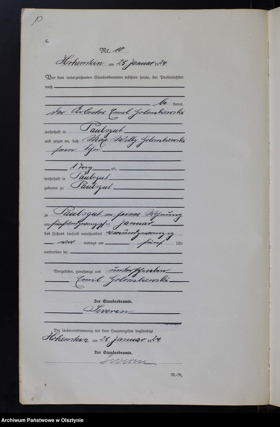 image.from.unit.number "Sterbe-Neben-Register Nr 1 - 95"