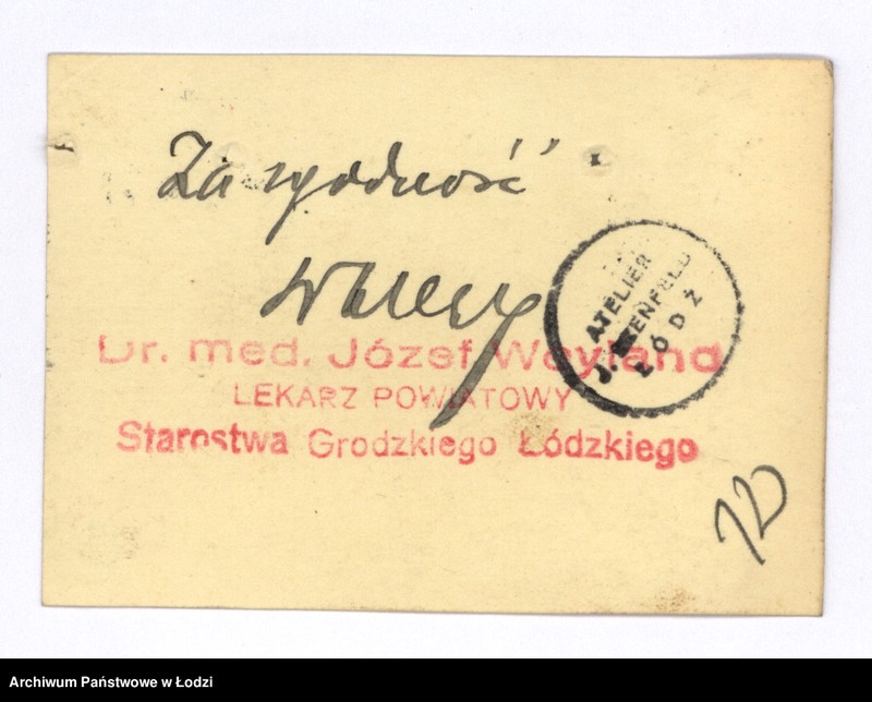 Obraz 15 z jednostki "Zyw Izaak - lekarz - akta rejestracyjne"