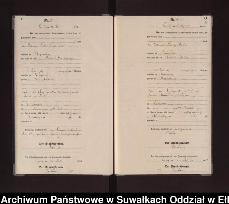 image.from.unit.number "Sterbe-Neben-Register des Königlichen Preussischen Standes-Amtes Gneist Kreis Loetzen"