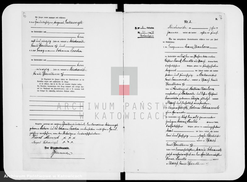 image.from.unit.number "Księga małżeństw za rok 1885 [nr 1 - 88]"