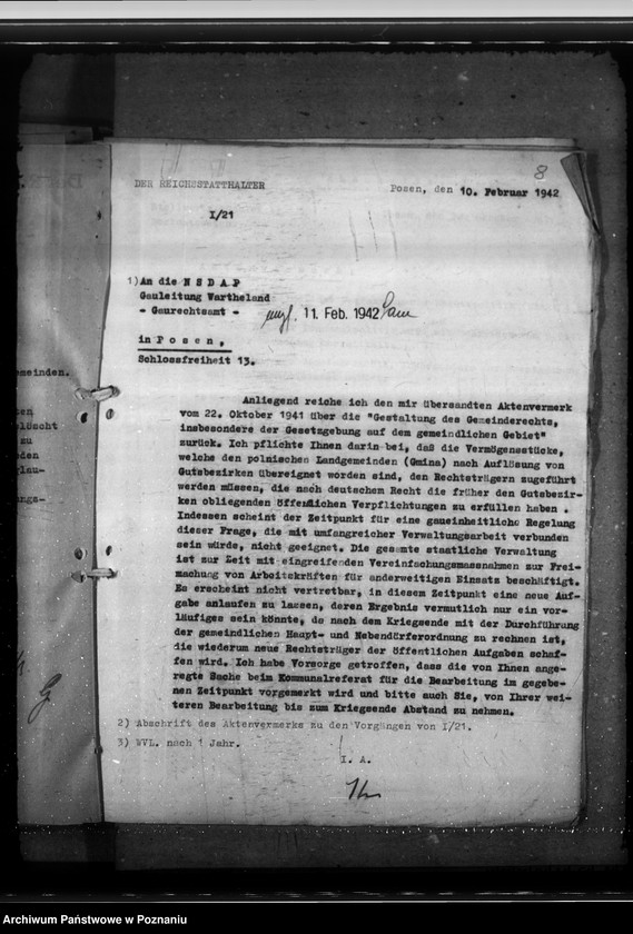 Obraz 12 z jednostki "Auseinandersetzung des Rittergutes Strenz mit der Gemeinde Hirscheck, Kreis Kempen. Auflösung von Gutsbezirken"