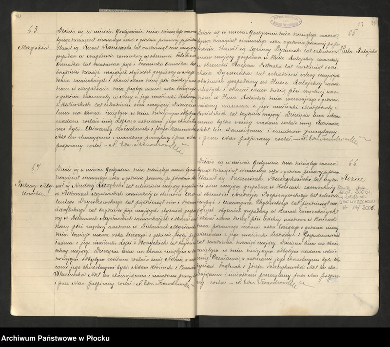 Obraz 19 z jednostki "Akta urodzeń, małżeństw i zgonów"