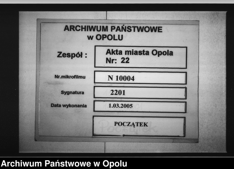 Obraz 1 z jednostki "Acta des Magistrats zu Oppeln betreffend die im Kreise Oppeln bestehenden Erwerbs und Wirtschafts-Genossenschaften polnischer oder katholischer (ultramontaner) Vereine"