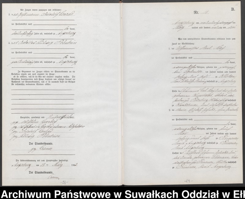 Obraz 18 z jednostki "Heiraths-Neben-Register des Preussischen Standes-Amtes Angerburg Kreis Angerburg"