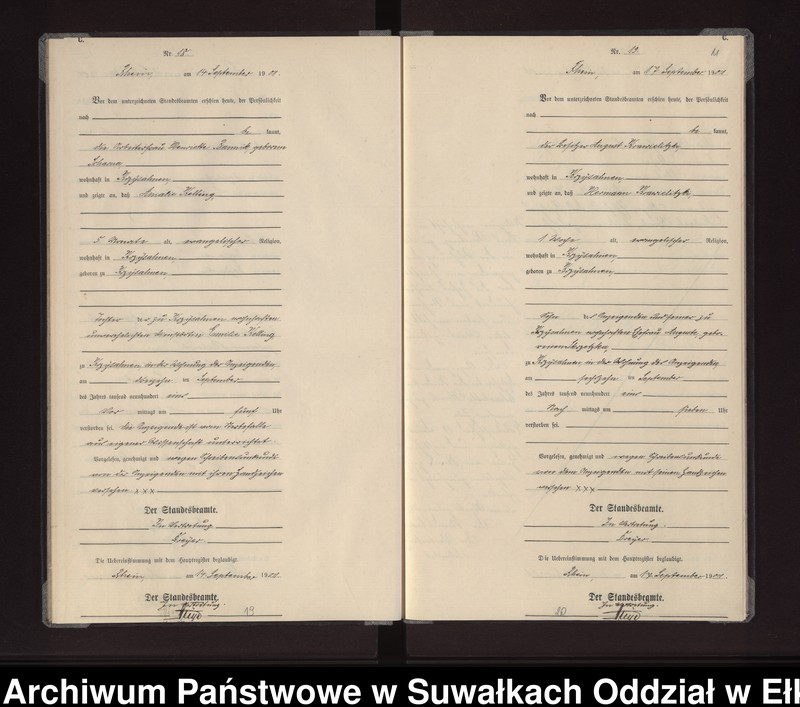 image.from.unit.number "Sterbe-Neben-Register des Königlichen Preussischen Standes-Amtes Gneist Kreis Loetzen"