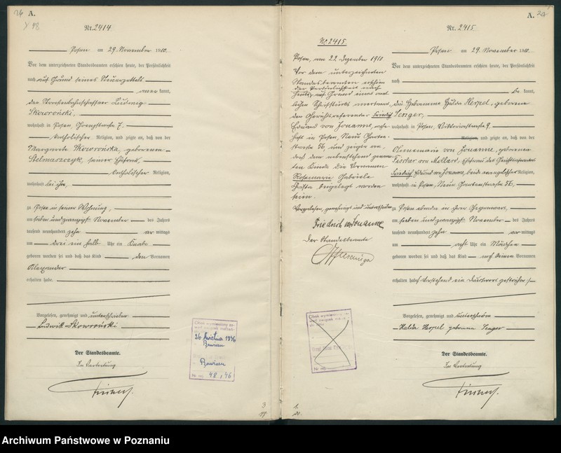 Obraz 16 z jednostki "Księga miejscowa urodzeń tom V [Rejestr główny urodzeń]"