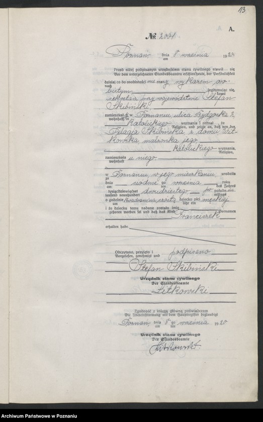 Obraz 15 z jednostki "Księga urodzeń odpis tom VI [Rejestr poboczny urodzeń]"