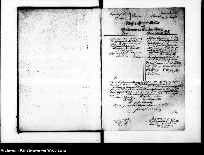 image.from.unit.number "Klassensteuerrolle nebst Eikommens - Nachweisung"