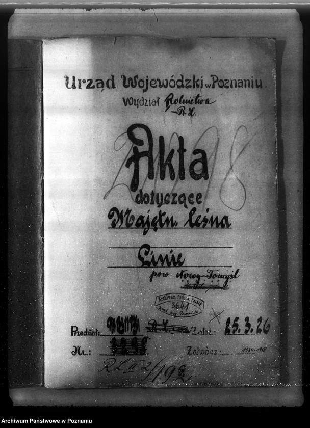 Obraz 4 z jednostki "Majętność leśna Linie w powiecie nowotomyskim"