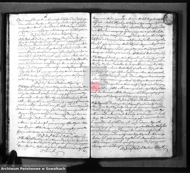 image.from.unit.number "Księga duplikat urodzenia, małżeństw i zejscia parafii wiżayńskiey z roku 1837"