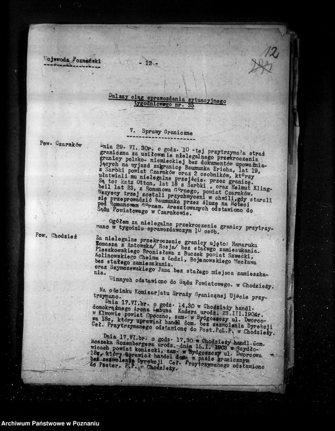 Obraz 16 z jednostki "Sprawozdania sytuacyjne tygodniowe za czas od 28 czerwca do 1 sierpnia 1930 r /nr 35-39/"