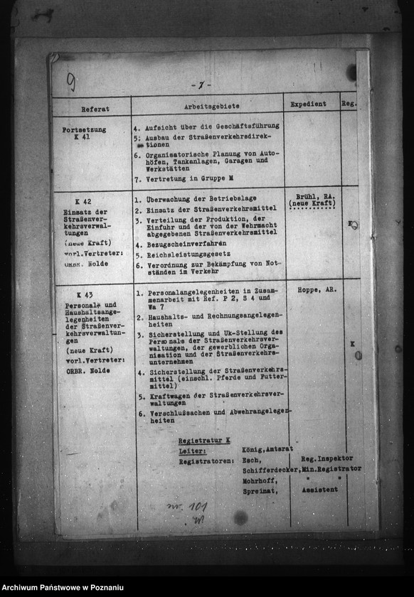 Obraz 13 z jednostki "Podział czynności dla Abteilung für Kraftverkehr und Strassenwesen w Reichsverkehrministerium"