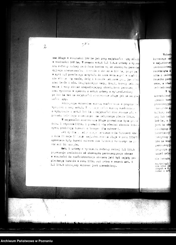 image.from.unit.number "Wyłączenie z art. 5 ustawy o wykonaniu reformy rolnej majątku Bierzwienna Długa -Kąty powiatu kaliskiego"