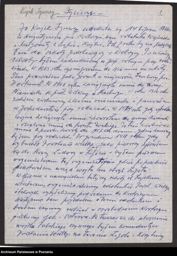 Obraz 15 z jednostki "Życiorysy powstańców wielkopolskich: K - tom XlV /Kujek Ignacy - Kurzawa Bronisław/."