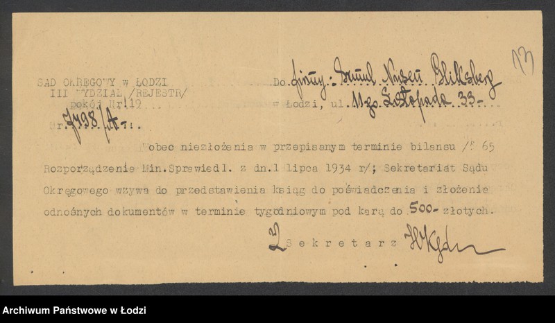 Obraz 15 z jednostki "Szmul Nusen Gliksberg- sklep kolonialno-spożywczy"