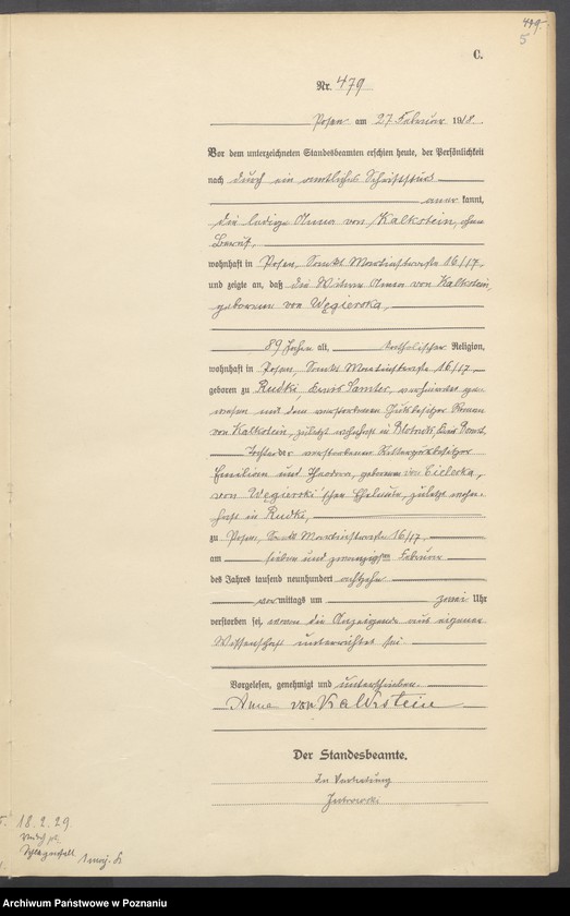 Obraz 7 z jednostki "Księga miejscowa zgonów tom II [Rejestr główny zgonów]"