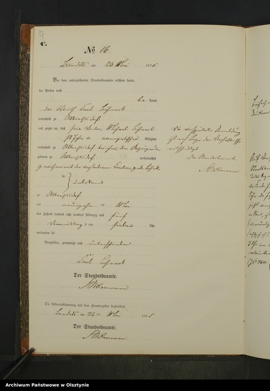 image.from.unit.number "Sterbe-Neben-Register Nr 1 - 41"