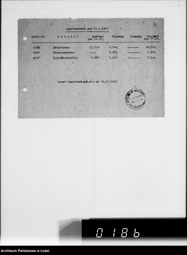 Obraz 8 z jednostki "Lager.Bestandsmeldungen"