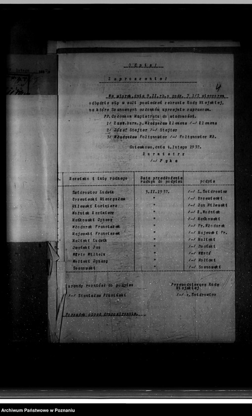 Obraz 8 z jednostki "Miasto Gniewkowo; członkowie magistratu"