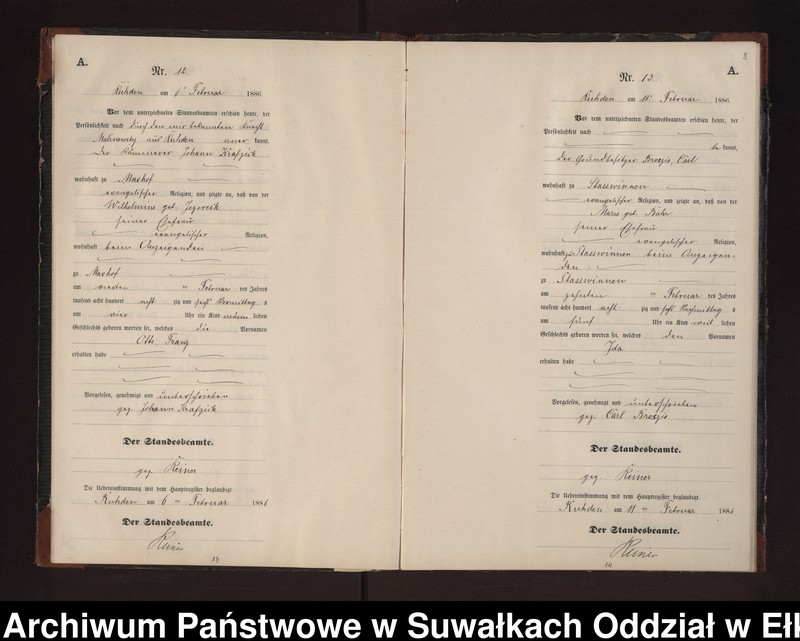 image.from.unit.number "Geburts-Neben-Register des Preussischen Standes-Amtes Stasswinnen Kreis Loetzen"