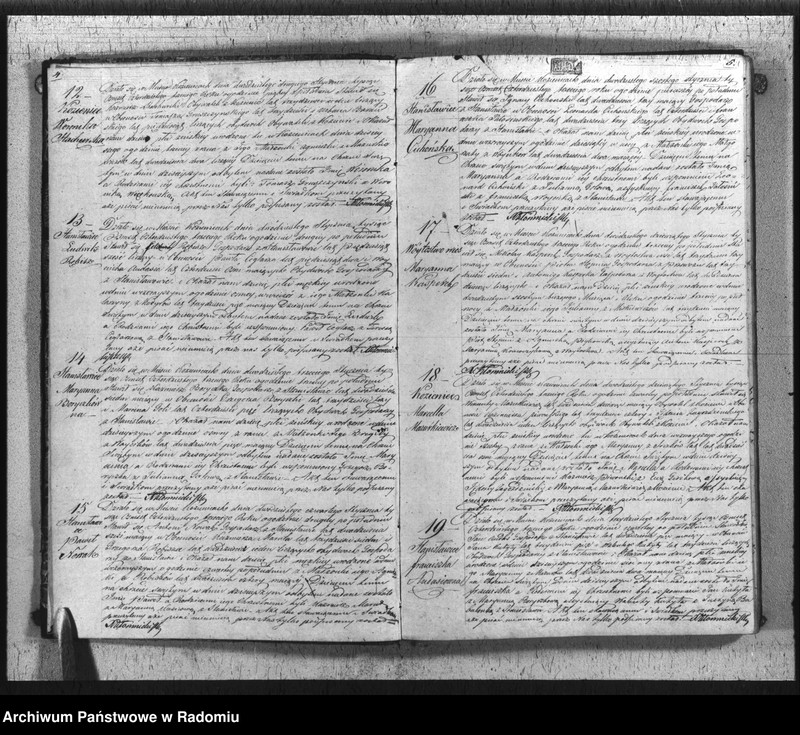 Obraz 5 z jednostki "Duplikat Aktów Cywilno - Religijnych Urodzenia, Zaślubienia i Zejścia Parafii Kozienice Rok 1843 służący"