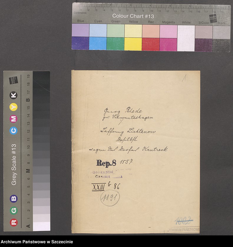 image.from.unit.number "Georg Rhede zu Schwanteshagen [Świętoszewo] contra Laffrenz Lichtenow daselbst wegen des Dorfes Kantreck [Łoźnica]."