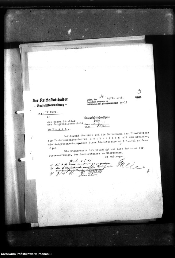 Obraz 7 z jednostki "[Akta personalne nauczyciela Gustawa Sieberlicha]."