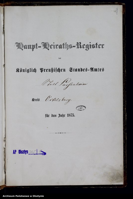 image.from.unit.number "Haupt-Heiraths-Register Nr 1 - 20"