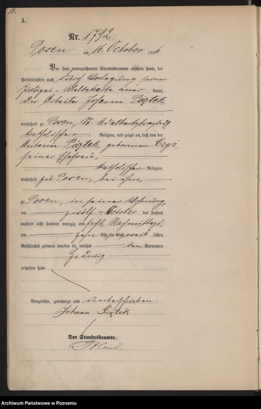 Obraz 19 z jednostki "Księga urodzeń t. IV"