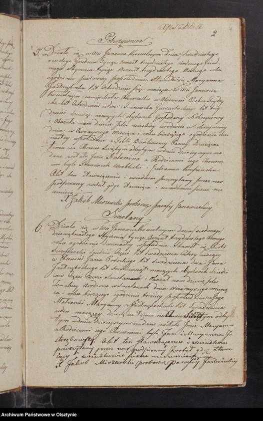 image.from.unit.number "Duplikat Kościoła Parafialnego Janowieckiego składający się z trzech Oddziałow to jest Ak Urodzenia Zaslubienia i Zejścia na Rok 1838 przeznaczony"