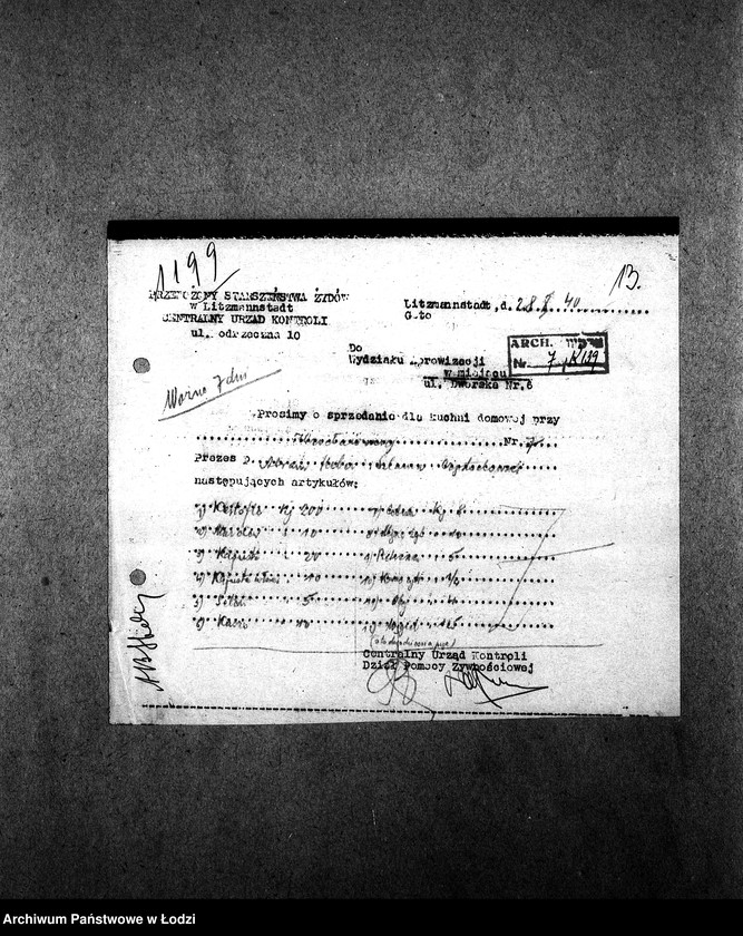 Obraz 16 z jednostki "[Kuchnia nr 139, ul. Wrocławska 6 (Lutomierska 41). Działalność kuchni, personel, konsumenci, kontrole]"