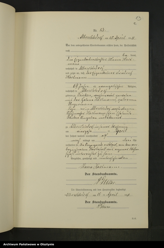 image.from.unit.number "Sterbe-Neben-Register Nr 1 - 27 [ Księga zgonów - wtóropis ]"