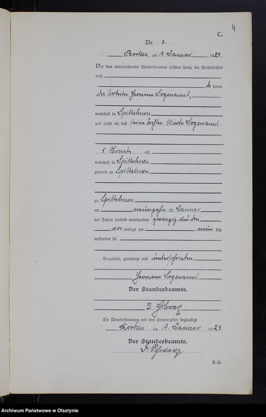 image.from.unit.number "Sterbe-Neben-Register Nr 1 - 19 [ Księga zgonów - wtóropis ]"