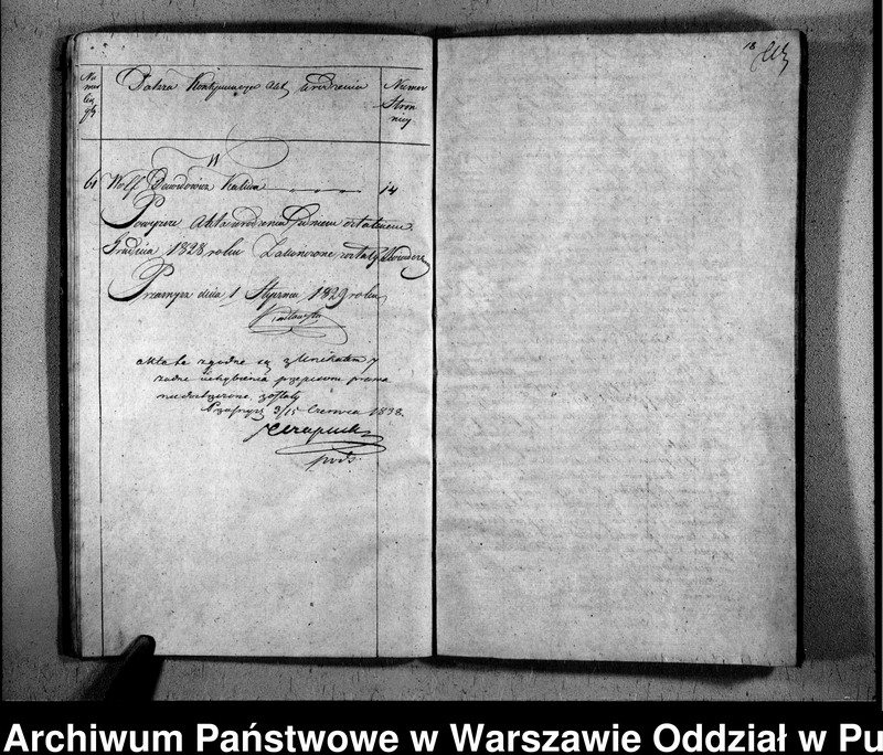 image.from.unit.number "Akta urodzeń, małżeństw i zgonów"