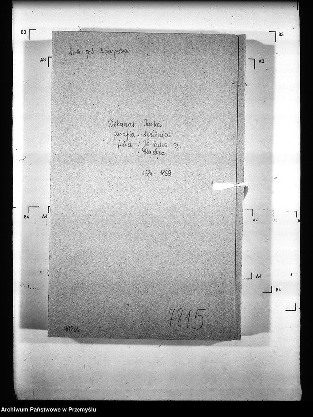 image.from.unit.number "[Kopie ksiąg metrykalnych parafii Łosieniec z filiami Jasionka Steciowa, Radycz (dekanat Turka)]"