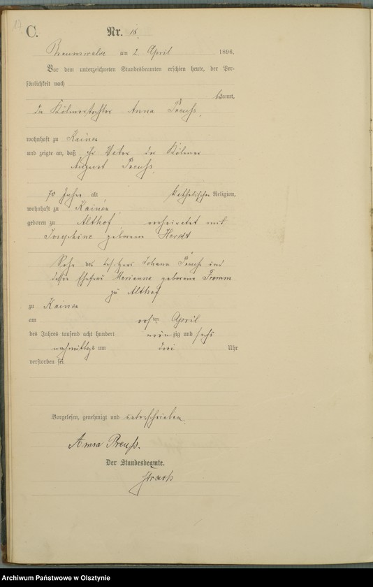 image.from.unit.number "Sterbe-Haupt-Register Nr 1 - 49"