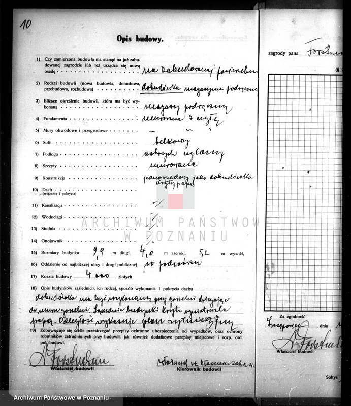Obraz 14 z jednostki "/Gorzelnia W. Forstmanna Szczepowice, pow. kościański projekt rozbudowy/"