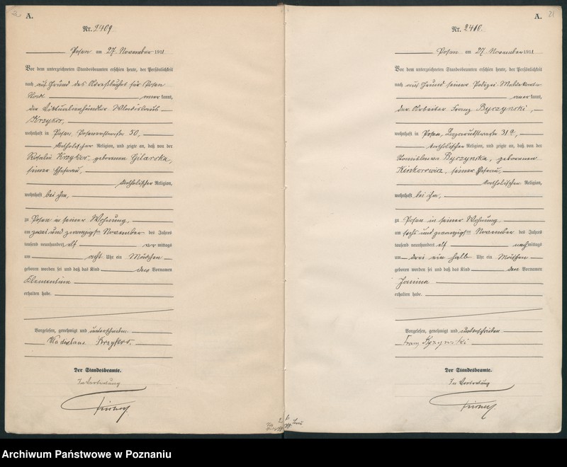 Obraz 14 z jednostki "Księga miejscowa urodzeń tom VI [Rejestr główny urodzeń]"