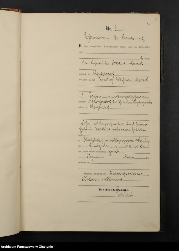 image.from.unit.number "Sterbe-Haupt-Register Nr 1 - 100"