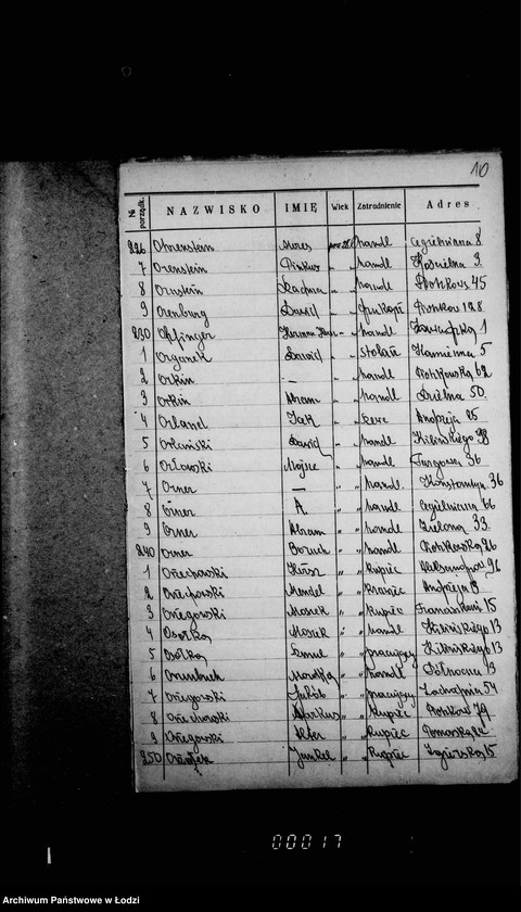 Obraz 15 z jednostki "Lista wyborców Gminy Wyznaniowej Żydowskiej w Łodzi 1924 r. lit. O"