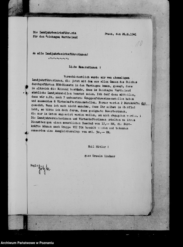 Obraz 14 z jednostki "Okólniki i zarządzenia dla Landjahrlager"