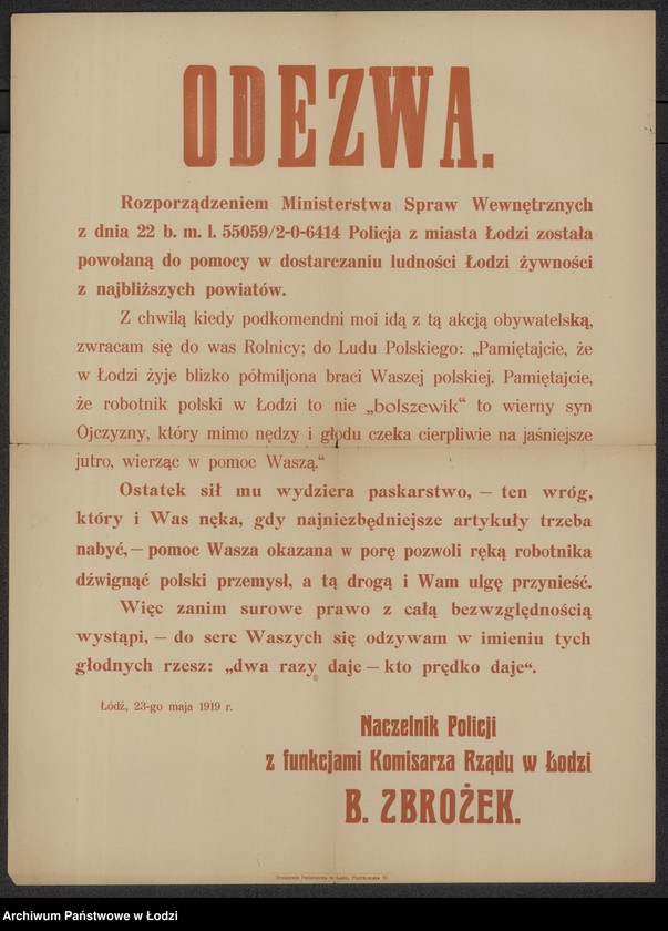 Obraz 1 z jednostki "[Odezwa do narodu w sprawie wsparcia robotników]"