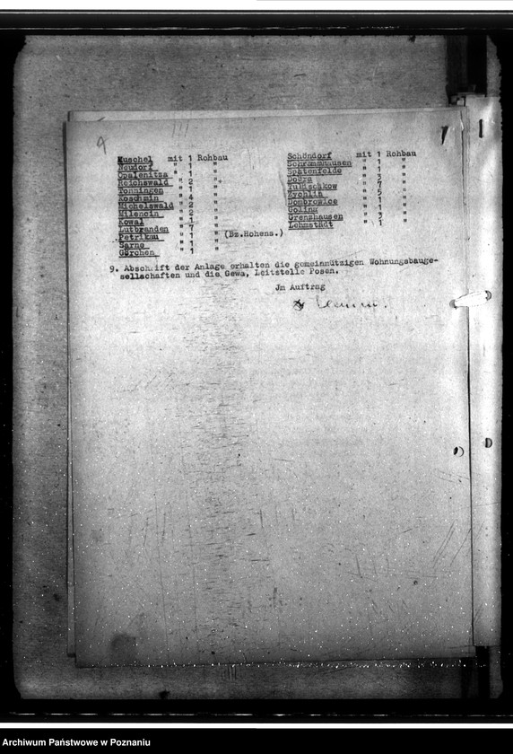 Obraz 12 z jednostki "Fertigstellung unvollendeter polnischer Rohbauten. Grundstücksverkher. Kriegswohnungsbau"