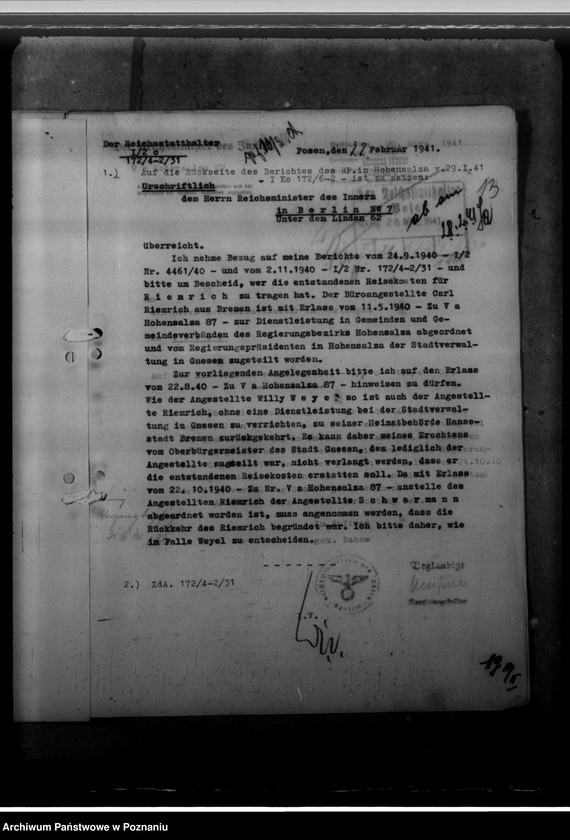 Obraz 17 z jednostki "Reisekosten Riemrich, Abordnung H. Schwarmann"