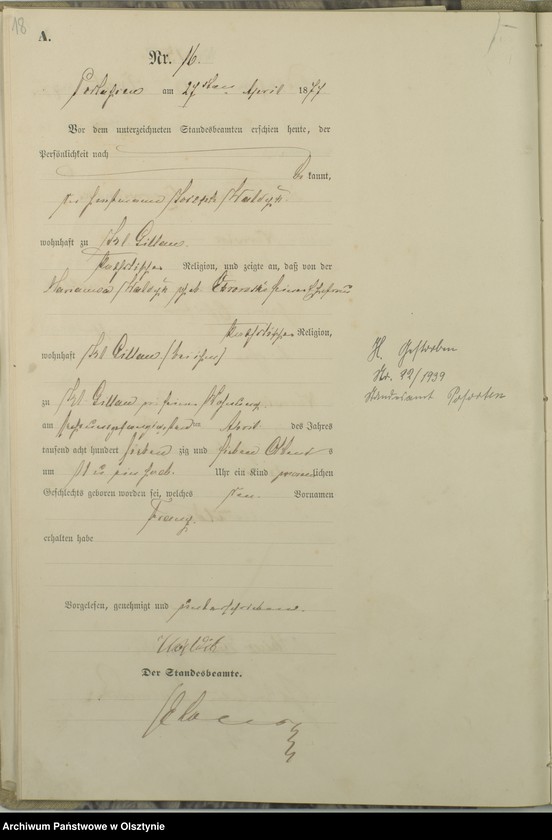 image.from.unit.number "Geburts-Haupt-Register Nr 1 - 43"