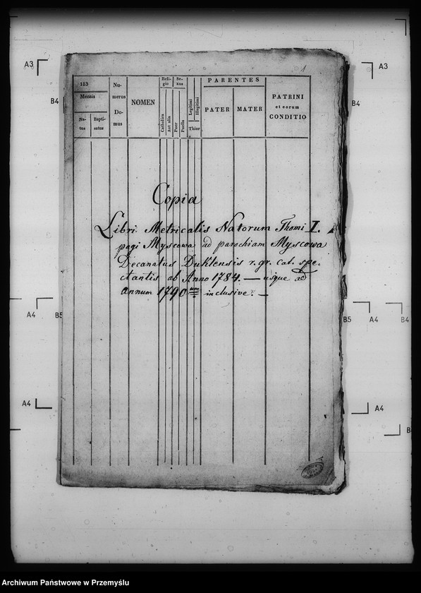 image.from.unit.number "[Kopie ksiąg metrykalnych parafii Myscowa (dekanat Dukla)]"