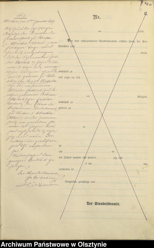image.from.unit.number "Sterbe-Haupt-Register Tom I,Nr 1 - 302"